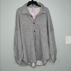 Savage Fenty Grey Button-Up Shirt